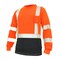Ge Hi-Vis Long Sleeve T-Shirt, Birdseye Knit Polyester, Orange/Black, M GS118OM - alternate 1